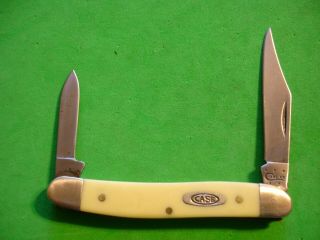 Ntsa Case Xx Usa 3 1/4 " Closed 2 Blade Serpentine Pocket Knife 32087 Cv 2015