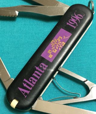 Rare Victorinox Swiss Army Knife - Atlanta 1996 Black Executive - Multi Tool
