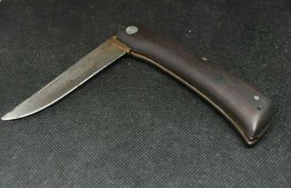 L5147 Vintage Friedr.  Herder Abr Sohn Solingen Germany Wood Handle Folding Knife