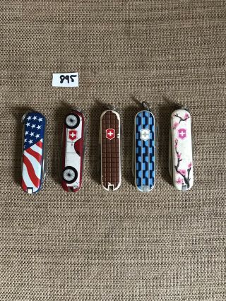 Victorinox Swiss Army Knives - 5 Classics - Special Scales - No Reserve895