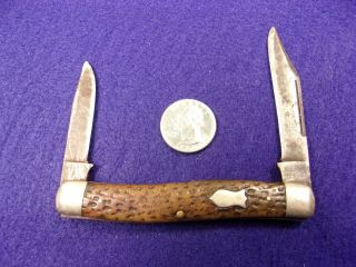 Older Vtg Schrade? (made In Walden,  York) Two Blade Pocket Knife