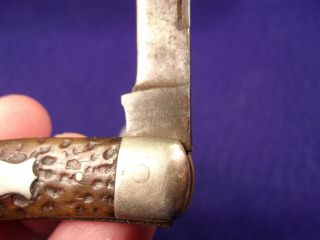 OLDER VTG SCHRADE? (MADE IN WALDEN,  YORK) TWO BLADE POCKET KNIFE 2