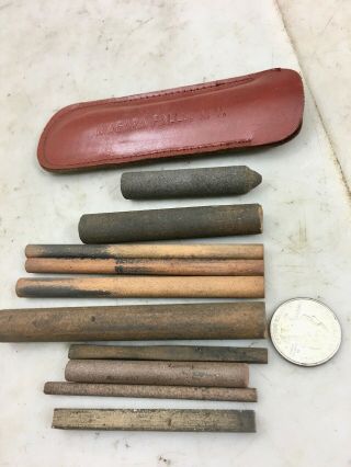 Sharpening Stones,  Bundle Of 10,  Carborundum,  Norton,  3 India,  Nr