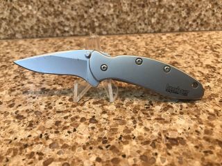 Usa Kershaw Chive 1600 Pocket Knife Ken Onion Fine Edge Made In Oct.  2004