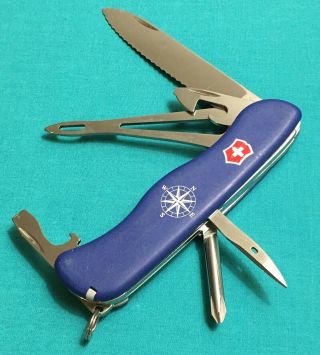 Victorinox Swiss Army Knife - Blue Nylon 111mm Helmsman - Retired Multi Tool