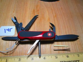 145 Red And Black Wenger Swiss Army Evogrip 18 Four - Layer Knife