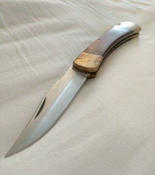 Vintage Kabar 1189 (?) Folding Pocket Knife Stainless 1 Lock Blade