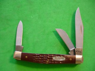 Ntsa Case Xx Usa 3 1/4 " Closed Three Blade " Stockman " Pocket Knife 6344ss 2012