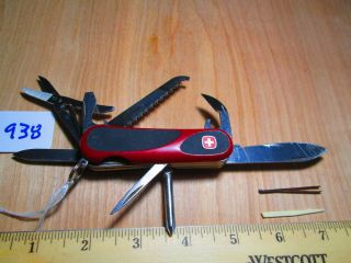 938 Red And Black Wenger Swiss Army Evogrip 18 Four - Layer Knife