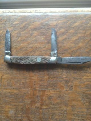 Vintage John Primble Belknap 3 - Blade Pocket Knife 5371 Stockman Old Shield
