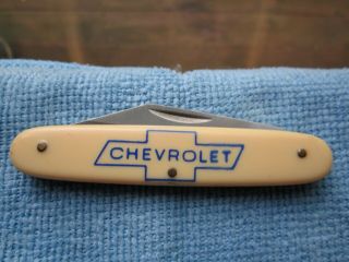 Novelty Knife Co.  Vintage " Chevrolet Bow Tie " Pocket Knife